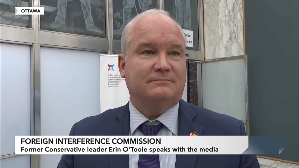 Erin O'Toole Comments After Testifying at Foreign Interference Inquiry ...