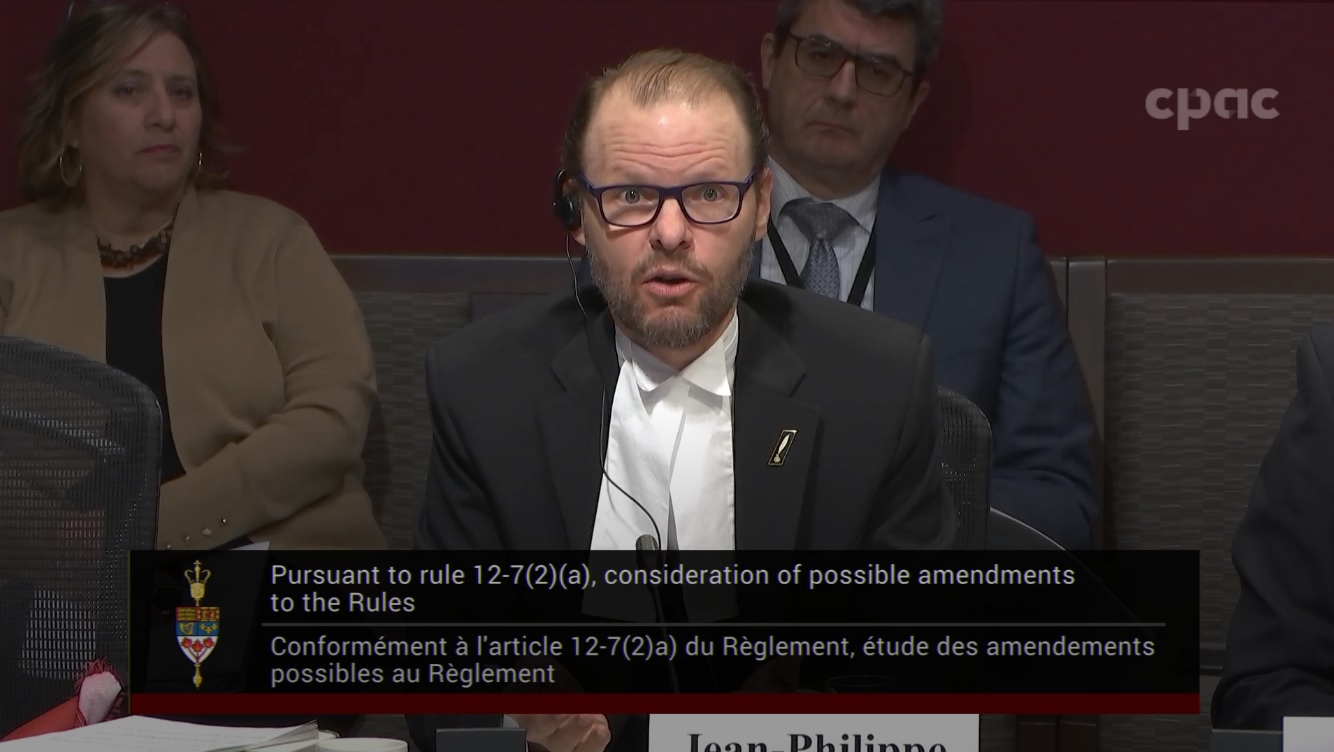 In Committee from the Senate of Canada : Rules, Procedures and the Rights of Parliament – May 7, 2024