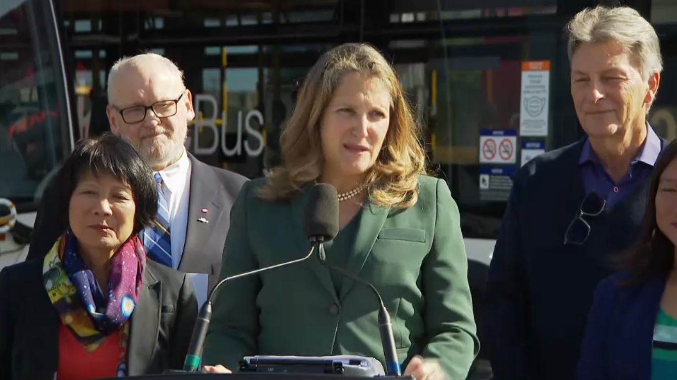 Deputy PM Freeland Welcomes New Electric Buses to Toronto – September ...