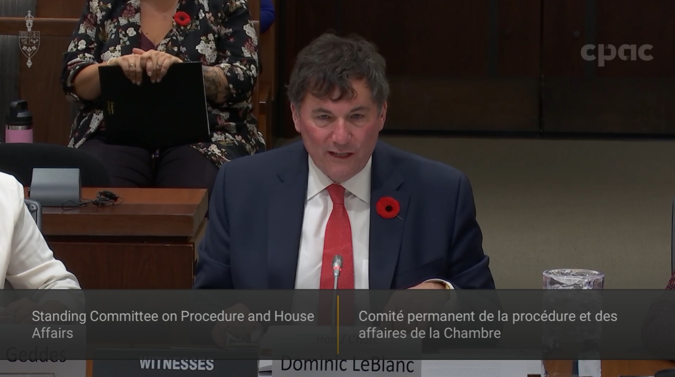 In Committee from the House of Commons : Procedure and House Affairs – November 7, 2024