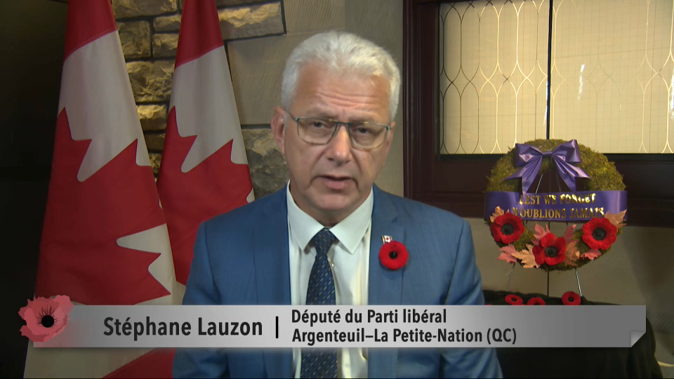 MP Messages : Stéphane Lauzon – Remembrance Day 2024