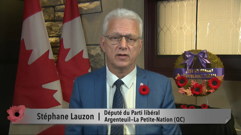 MP Messages : Stéphane Lauzon – Remembrance Day 2024