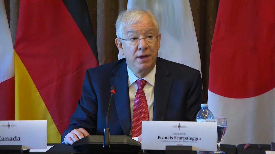 Headline Politics : Francis Scarpaleggia Addresses G7 Speakers, Officials – September 5, 2025
