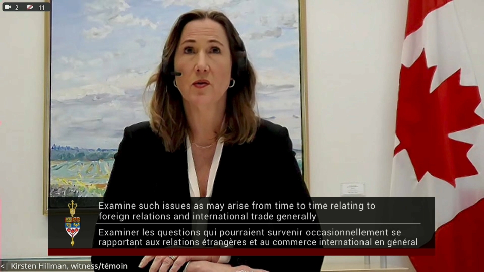 In Committee from the Senate of Canada : Foreign Affairs and International Trade – October 29, 2025