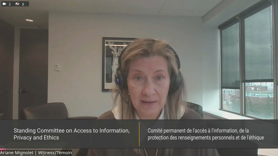 In Committee from the House of Commons : Access to Information, Privacy and Ethics – November 3, 2025