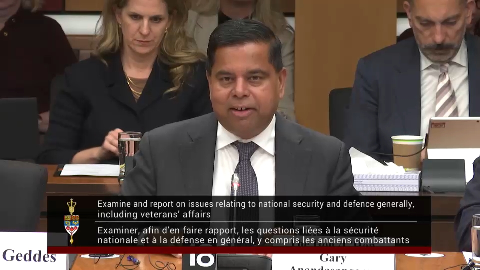 In Committee from the Senate of Canada : National Security, Defence and Veterans Affairs – October 20, 2025