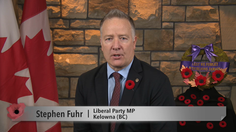 MP Messages : Stephen Fuhr – Remembrance Day 2025
