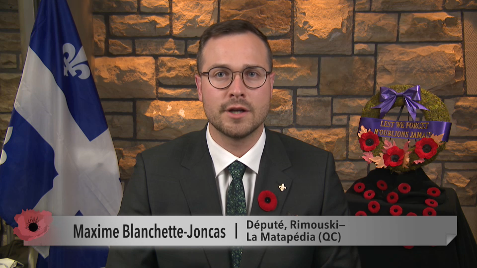 MP Messages : Maxime Blanchette-Joncas – Remembrance Day 2025