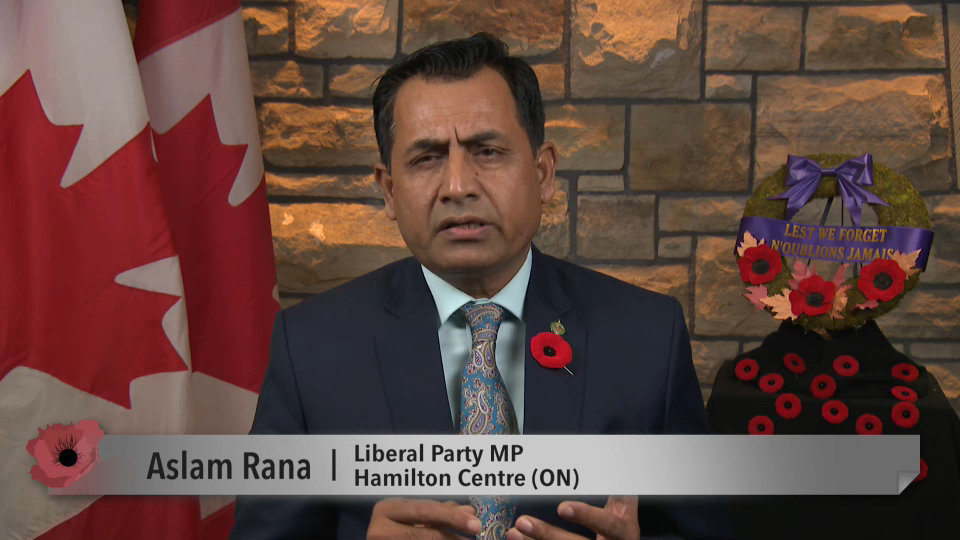 Aslam Rana – Jour du souvenir 2025 | Messages des députés | CPAC.ca