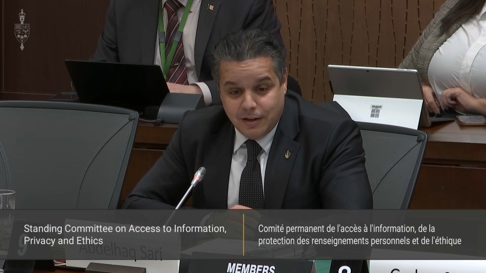 In Committee from the House of Commons : Access to Information, Privacy and Ethics – December 10, 2025