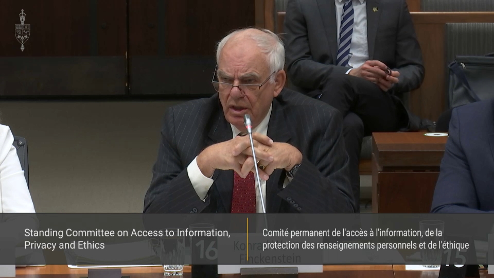 In Committee from the House of Commons : Access to Information, Privacy and Ethics – December 8, 2025