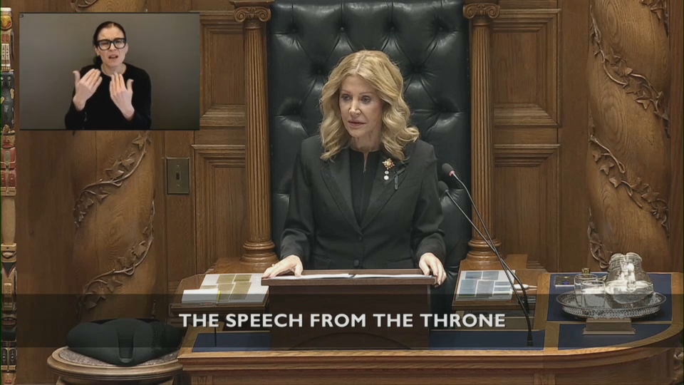 Provincial Politics : B.C. Speech from the Throne