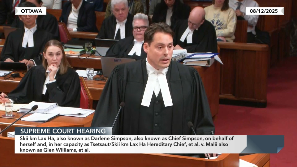 Supreme Court Hearings : Nisga’a Nation and Skii km Lax Ha v. Malii also known as Glen Williams, et al.