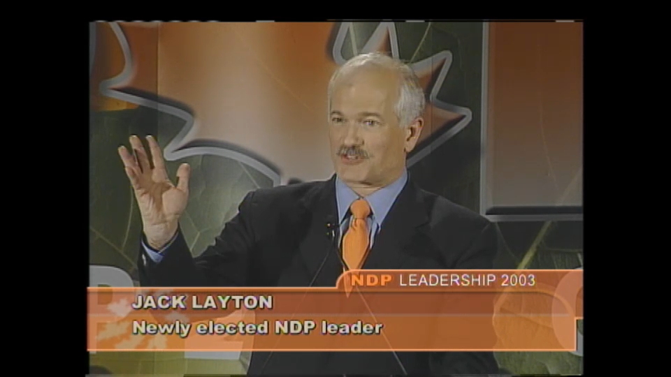 CPAC Special : NDP Leadership 2003 – NDP Leader Jack Layton Holds a Press Conference