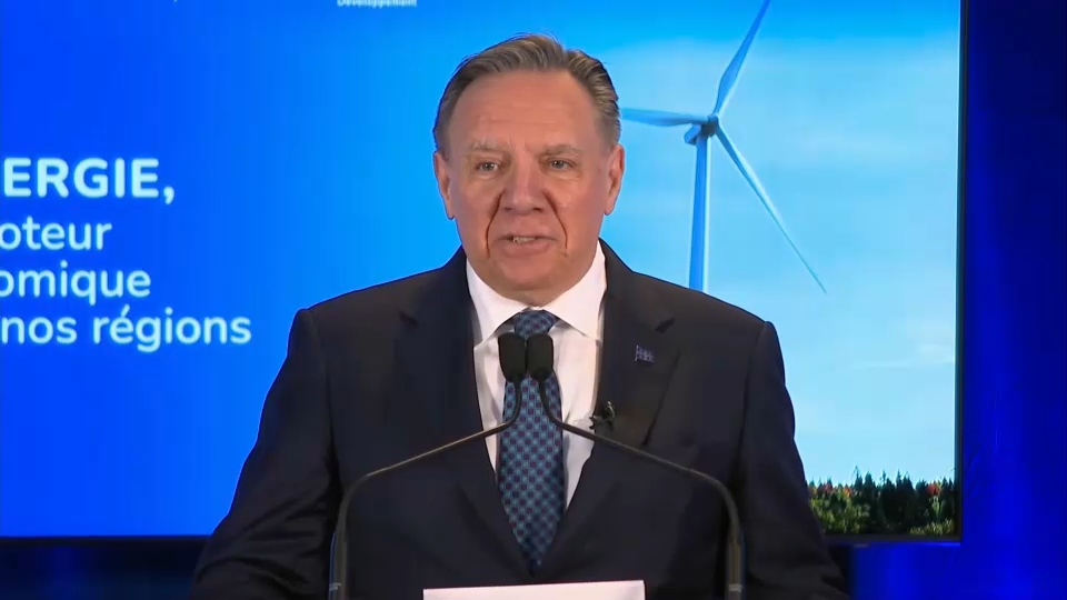 Headline Politics : Quebec Premier François Legault Announces Funding for Wind Energy Project