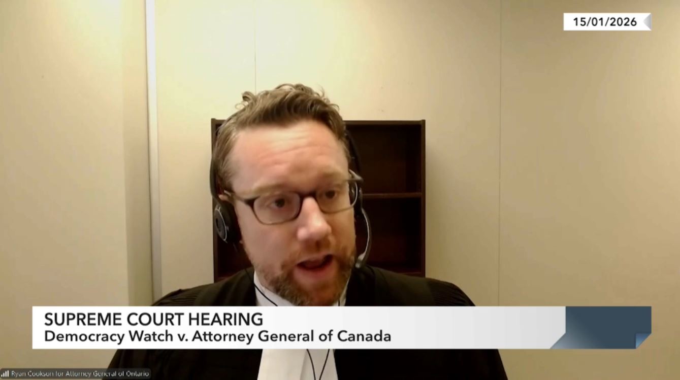 Supreme Court Hearings : Democracy Watch v. Attorney General of Canada
