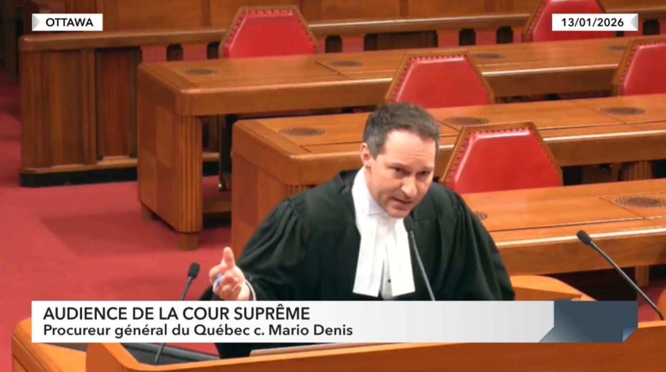 Supreme Court Hearings : Attorney General of Quebec v. Mario Denis