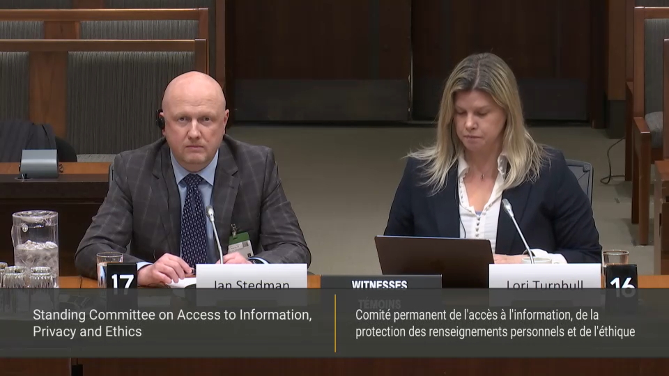Les comités de la chambre des communes : Accès à l'info., protection des renseignements personnels & éthique