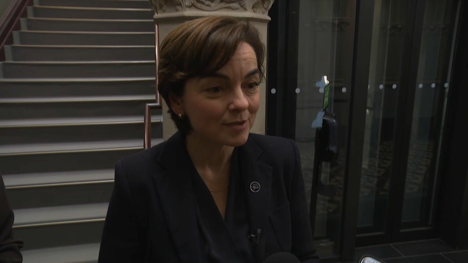 Headline Politics : Quebec Premier Christine Fréchette Speaks with Reporters in Ottawa