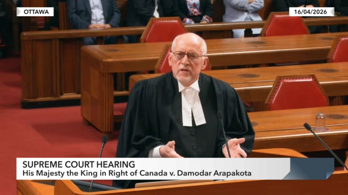 Supreme Court Hearings : His Majesty the King in Right of Canada v. Damodar Arapakota