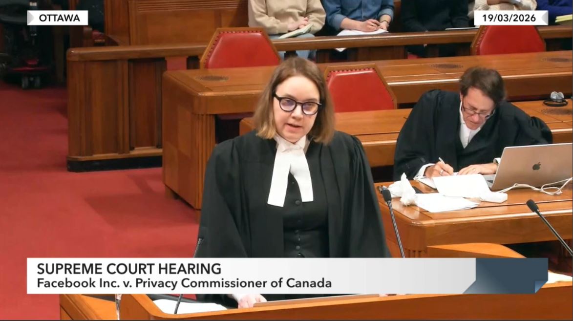Supreme Court Hearings : Facebook Inc. v. Privacy Commissioner of Canada