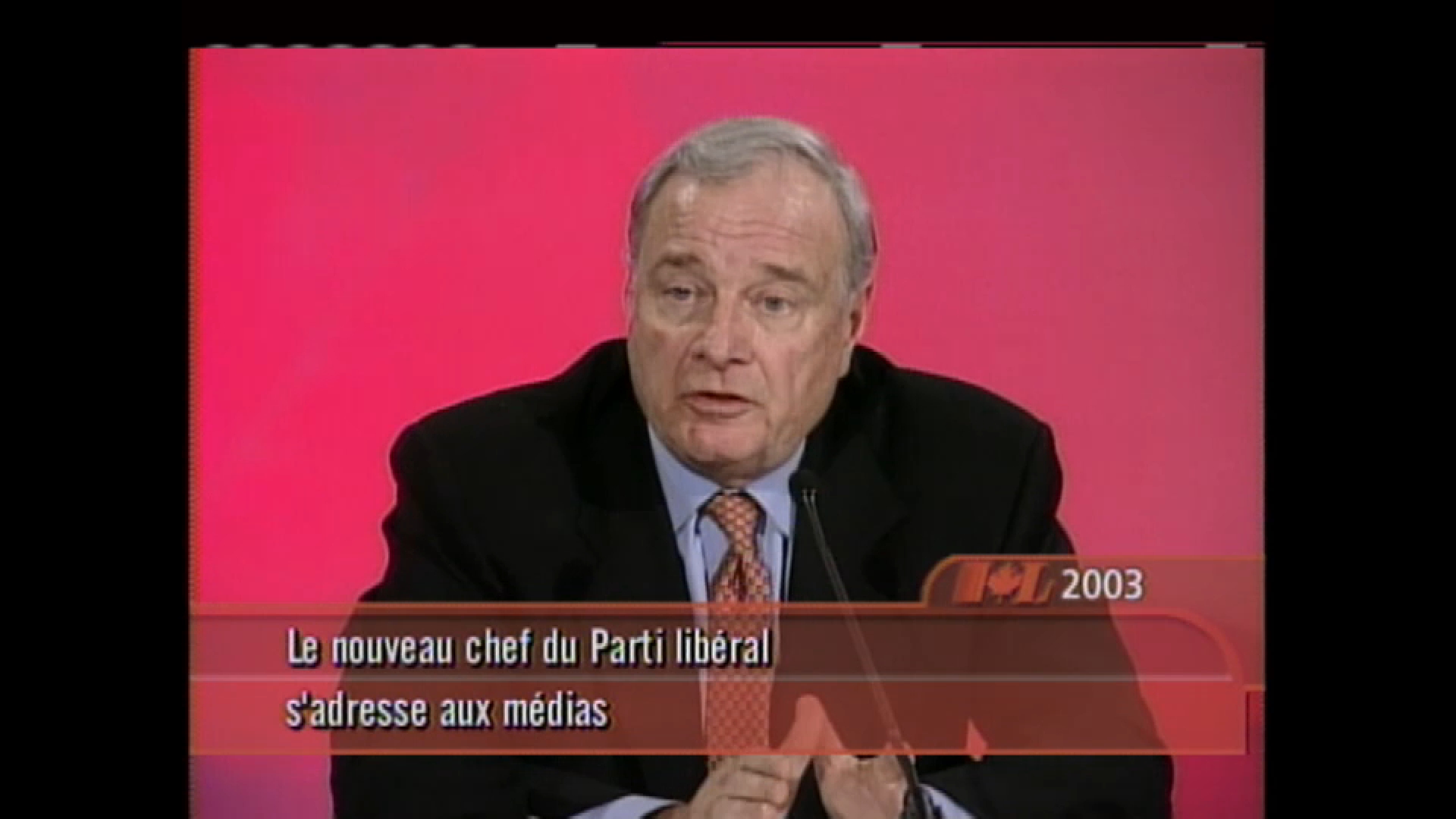 CPAC Special : 2003 Liberal Leadership – Paul Martin Speaks to the Media