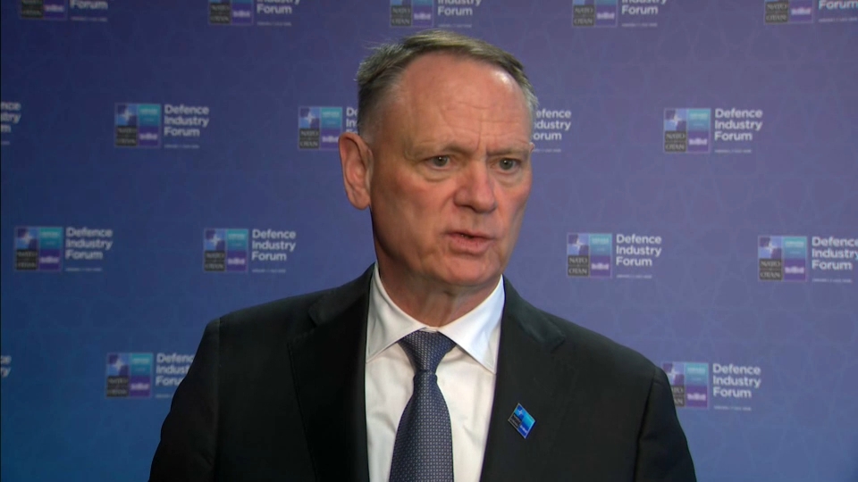 Headline Politics : Defence Minister David McGuinty Speaks with Reporters in Ankara, Türkiye