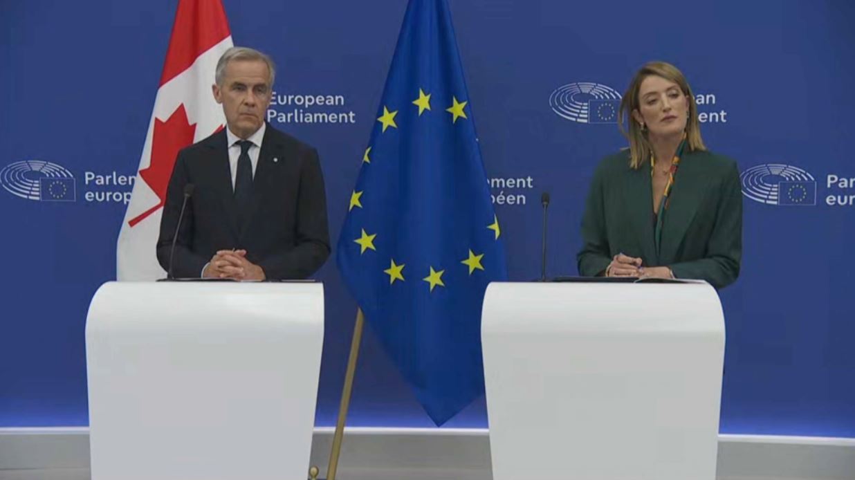 À la une : Mark Carney et la présidente du PE Roberta Metsola s’adressent aux journalistes