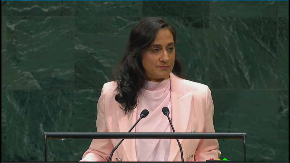 Headline Politics : Foreign Affairs Minister Anita Anand Addresses UN General Assembly