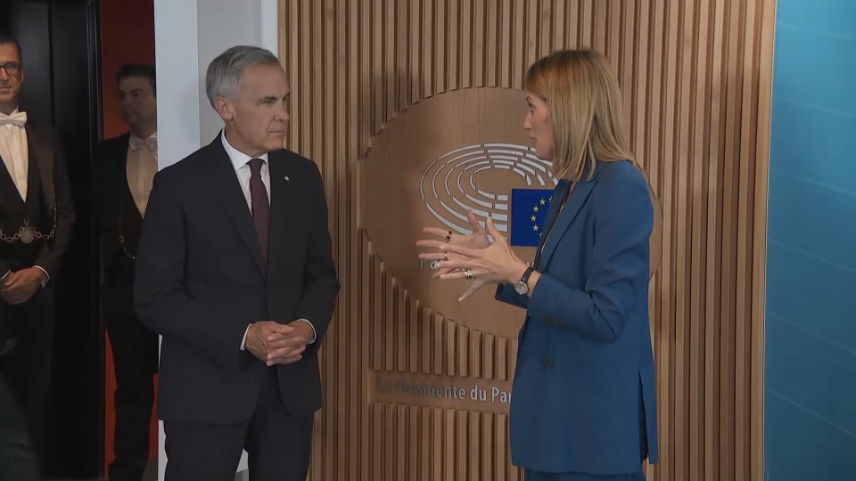 Headline Politics : PM Mark Carney Meets with European Parliament President in Strasbourg, France