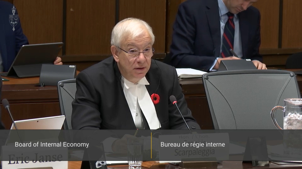 In Committee from the House of Commons : Board of Internal Economy – October 29, 2026
