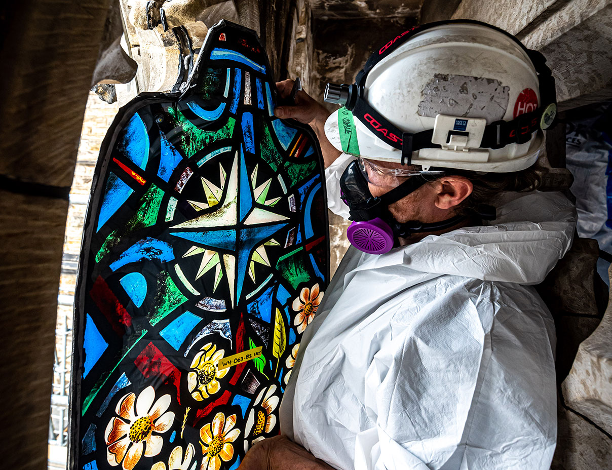 Stained glass in the House of Commons Chamber