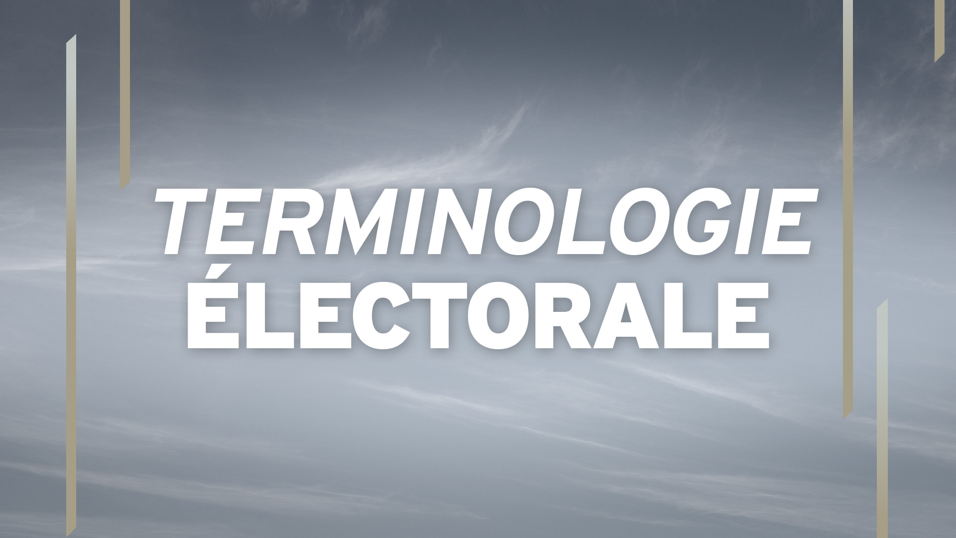 Terminologie électorale