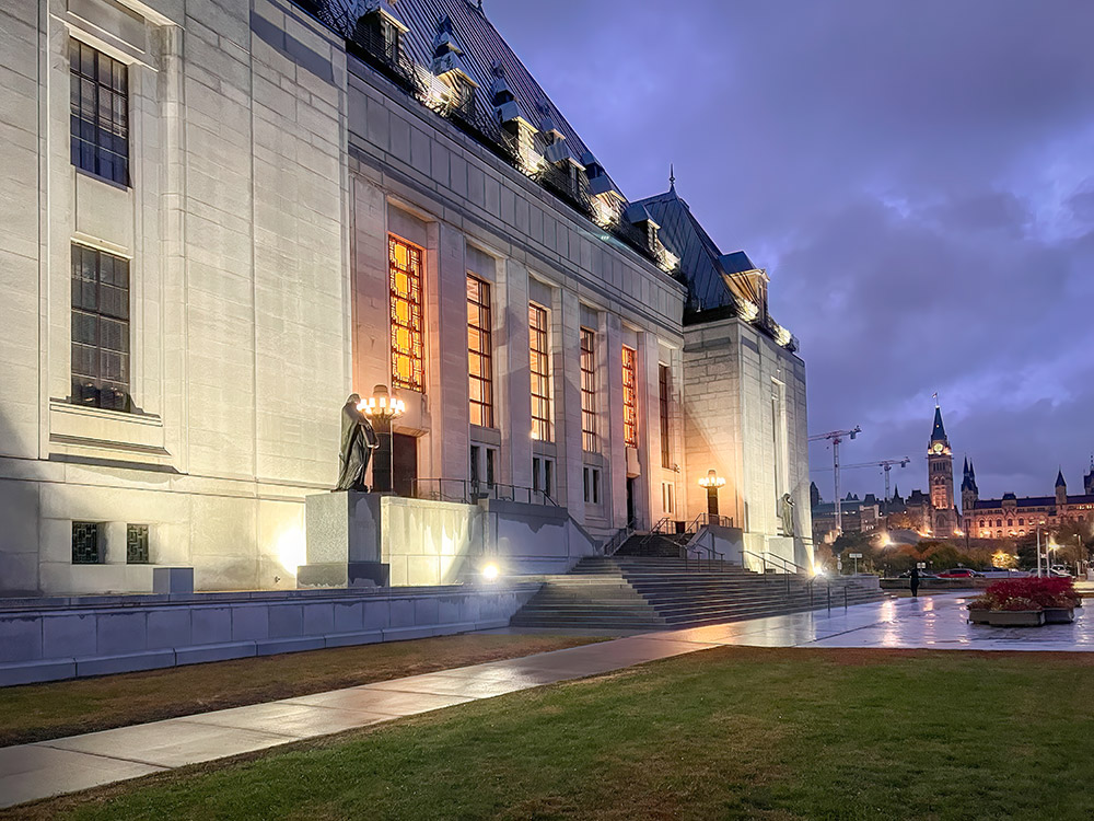 Supreme Court building with Parliament in background